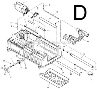 Page D Diagram and Parts List for 535-MANUAL  Ridgid Pipe Tools