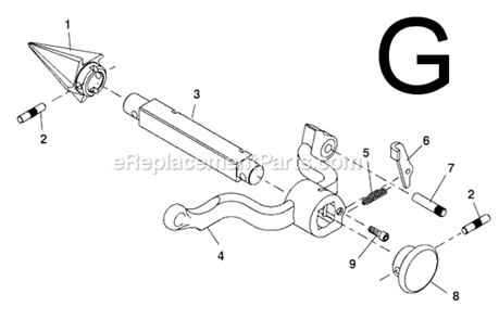 Page G Diagram and Parts List for 535-MANUAL  Ridgid Pipe Tools