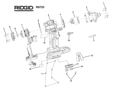 Fig-0 Diagram and Parts List for R8723  Ridgid Wrench