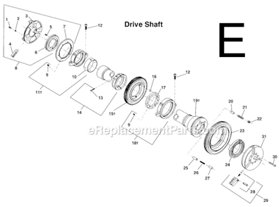 Part Location Diagram of 47570 Ridgid Centering Head Assembly