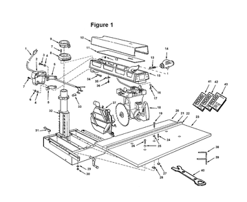 Fig-0 Diagram and Parts List for RS1000LS  Ridgid Saw