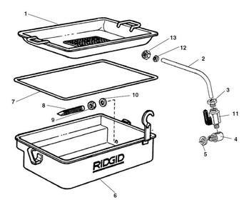 330 Oil Pan Diagram and Parts List for 300 COMPLETE 15682 Ridgid Pipe Tools