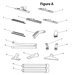 Fig-1 Diagram and Parts List for 1650RV  Ridgid Utility Vacuum