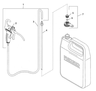 402 Utility Oiler Diagram and Parts List for 402 72342 Ridgid Pipe Tools