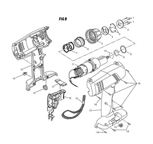 Fig-1 Diagram and Parts List for 973222760  Ridgid Cordless Drill