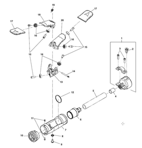 Guide Hose Assembly Diagram and Parts List for K-40AF 71732 Ridgid Drain Cleaner