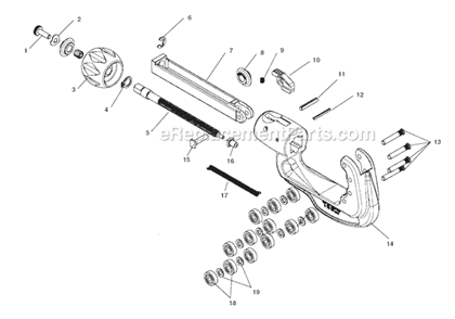 Part Location Diagram of 34578 Ridgid Feedscrew