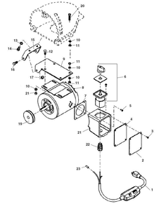 Motor Components Diagram and Parts List for K-1500SPB 91027 Ridgid Drain Cleaner