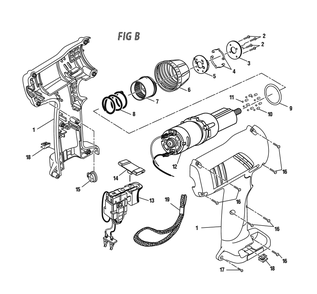 Fig-1 Diagram and Parts List for 973225350  Ridgid Cordless Drill
