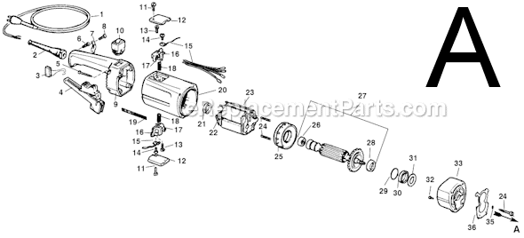Page A Diagram and Parts List for 690  Ridgid Pipe Tools