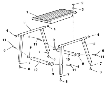 100a Stand Complete Diagram and Parts List for 29863  Ridgid Pipe Tools