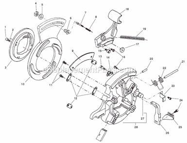 Page A Diagram and Parts List for 728NPT  Ridgid Threading Die