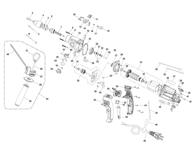 Fig-0 Diagram and Parts List for R50111  Ridgid Drill