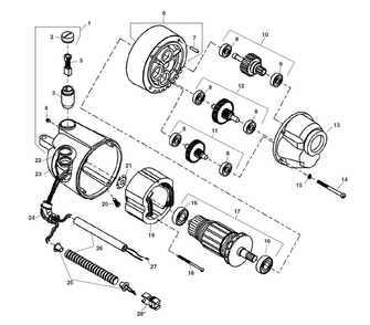 300 Motors Diagram and Parts List for 300 COMPLETE 15682 Ridgid Pipe Tools