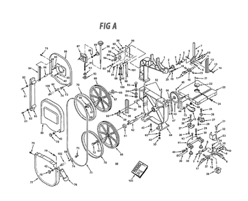 Fig-0 Diagram and Parts List for BS1400  Ridgid Saw