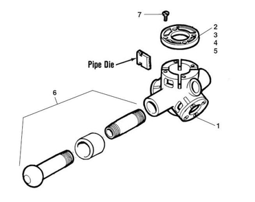 31-A 3-Way Pipe And Conduit Threaders Diagram and Parts List for 31-A BSPT 65320 Ridgid Pipe Tools
