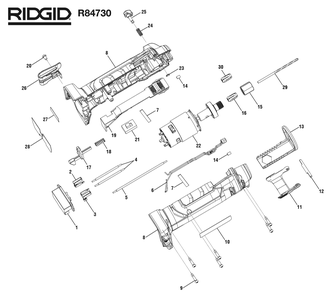 Fig-0 Diagram and Parts List for R84730  Ridgid Circular Saw