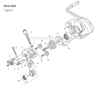 Page A Diagram and Parts List for 915  Ridgid Pipe Tools