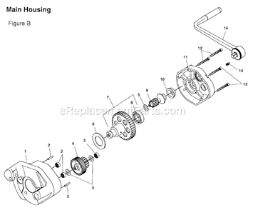 Page B Diagram and Parts List for 915  Ridgid Pipe Tools