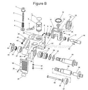 Page B Diagram and Parts List for 918-I  Ridgid Pipe Tools