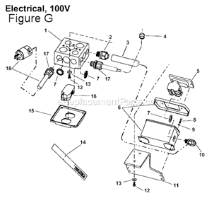 Page G Diagram and Parts List for 918-I  Ridgid Pipe Tools