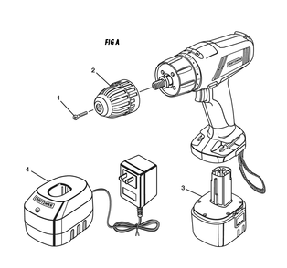 Fig-0 Diagram and Parts List for 97322535  Ridgid Cordless Drill