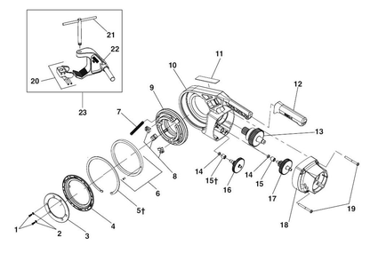 Gearhead 1 Diagram and Parts List for 600-I 44918 Ridgid Pipe Tools