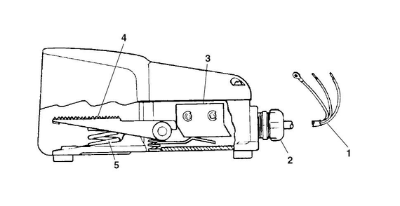 E-2497 Footswitch Diagram and Parts List for 300 COMPLETE 15777 Ridgid Pipe Tools