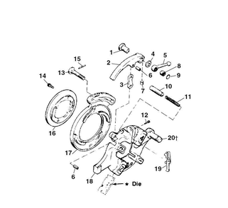 711 Npt Die Head Diagram and Parts List for 29863  Ridgid Pipe Tools
