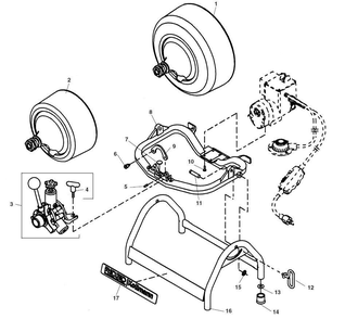 Main Components Diagram and Parts List for K-3800 WITH C-46 53127 Ridgid Drain Cleaner