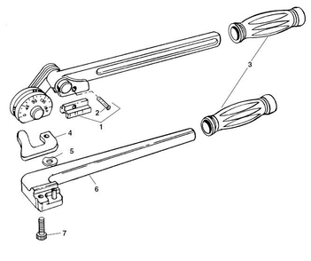 408m Lever Bender Diagram and Parts List for 405-408M 36092 Ridgid Pipe Tools