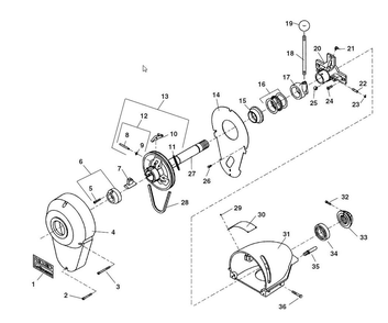 Main Components Diagram and Parts List for K-1500SPB 91027 Ridgid Drain Cleaner