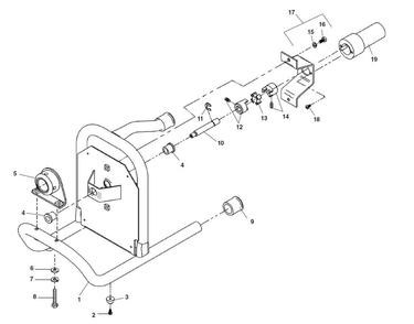 K-40b Frame Diagram and Parts List for K-40AF 71732 Ridgid Drain Cleaner