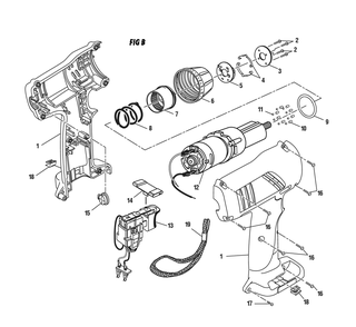 Fig-1 Diagram and Parts List for 97322535  Ridgid Cordless Drill