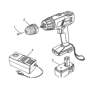 Fig-0 Diagram and Parts List for 97311307  Ridgid Cordless Drill
