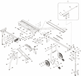 Part Location Diagram of 000900510031 Ryobi LEG LATCH INSERT