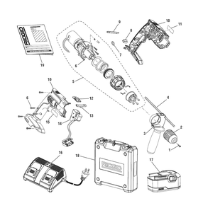 Part Location Diagram of 680301004 Ryobi CHUCK - HT 1/2 W/LOCK