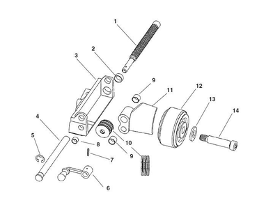 Stabilizer Diagram and Parts List for 64982  Ridgid Pipe Tools