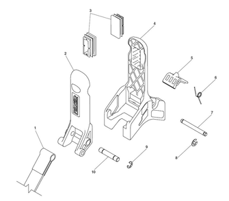 Straplock Pipe Handle Diagram and Parts List for 42478  Ridgid Pipe Tools