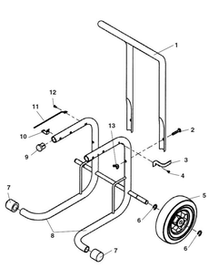 A Frame Diagram and Parts List for K-1500SPB 91027 Ridgid Drain Cleaner