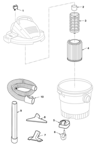 Wd09700, Wd9701, Wd0975, Wd0976 Vac Assembly Diagram and Parts List for AM2265  Ridgid Industrial Fan / Circulator