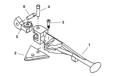 744 Reamer Assembly Diagram and Parts List for 29863  Ridgid Pipe Tools