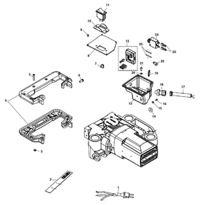Switch On Motor Diagram and Parts List for HC-450-J 57602 Ridgid Pipe Tools