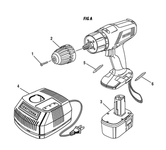 Fig-0 Diagram and Parts List for 973227020  Ridgid Cordless Drill