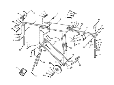 Fig-0 Diagram and Parts List for MSUV  Ridgid Tool Stand & Cart