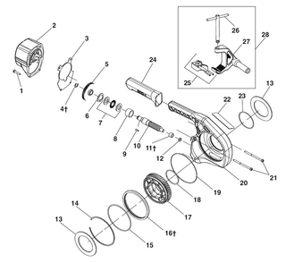 Gearhead 2 Diagram and Parts List for 600-I 44918 Ridgid Pipe Tools