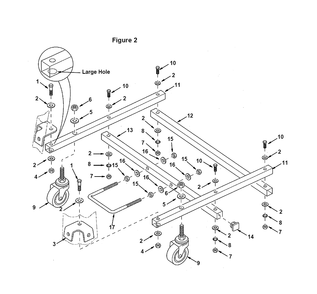 Fig-1 Diagram and Parts List for AC99200  Ridgid Tool Stand & Cart