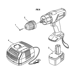 Fig-0 Diagram and Parts List for 973227050  Ridgid Cordless Drill