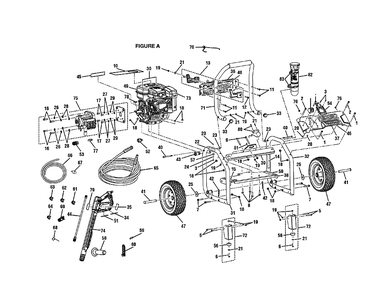 Fig-0 Diagram and Parts List for RD80763TR  Ridgid Pressure Washer