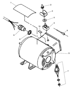 Motor Components Diagram and Parts List for K-400 AF WITH C-32 IW 28098 Ridgid Drain Cleaner